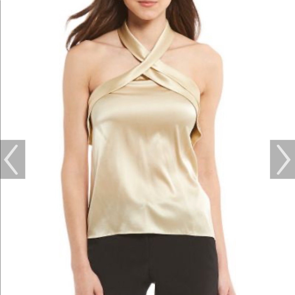 NWT Antonio Melani Ezra Cross  Front Halter Blouse